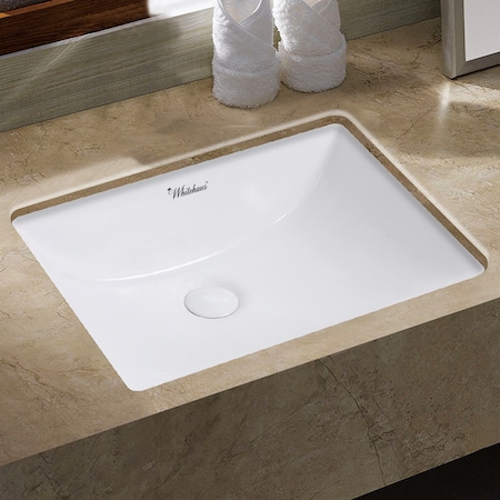 Whitehaus Isabella Plus Collection 21" RctnglrUndermount Basin W/ Overflow And R WHU71006